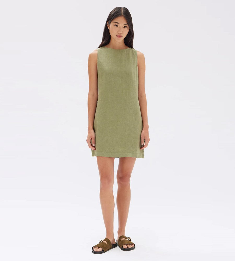 Assembly Label | Nadine Linen Mini Dress | Pandan