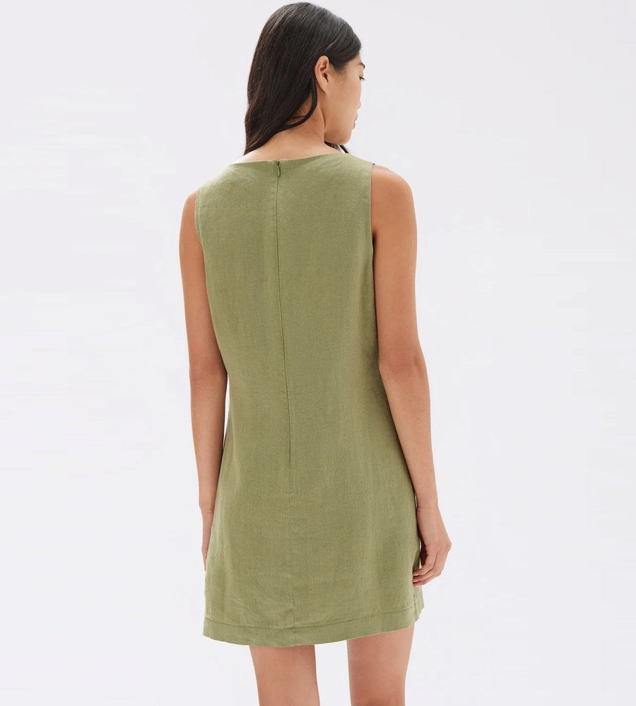 Assembly Label | Nadine Linen Mini Dress | Pandan