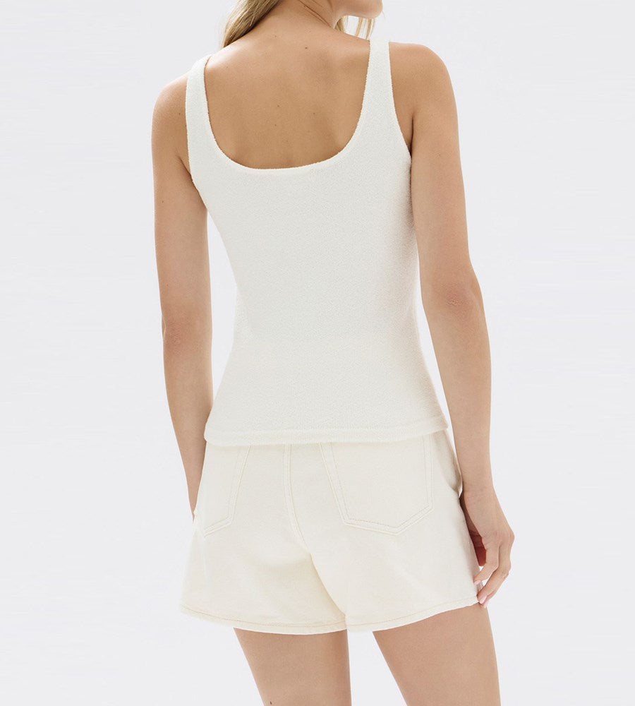 Assembly Label | Odette Boucle Knit Tank | White