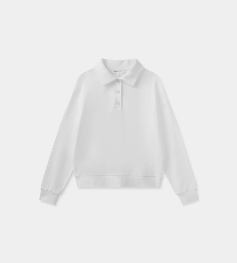 Assembly Label | Odille Jersey Polo | Antique White