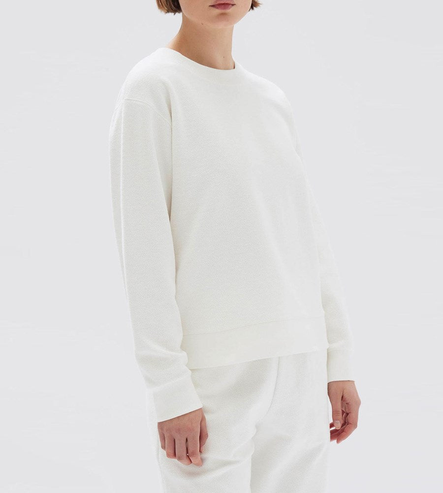 Assembly Label | Poppy Textured Crew | Antique White