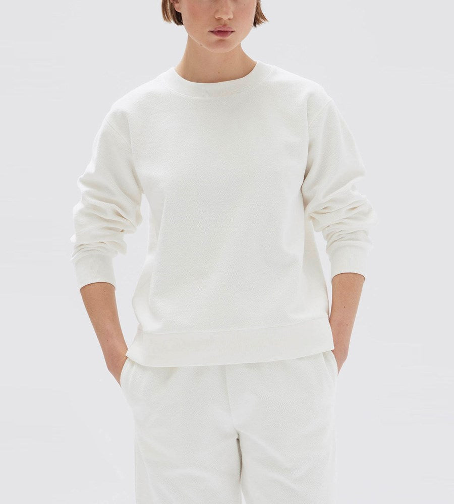 Assembly Label | Poppy Textured Crew | Antique White