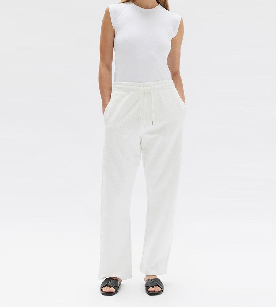 Assembly Label | Poppy Textured Trackpant | Antique White