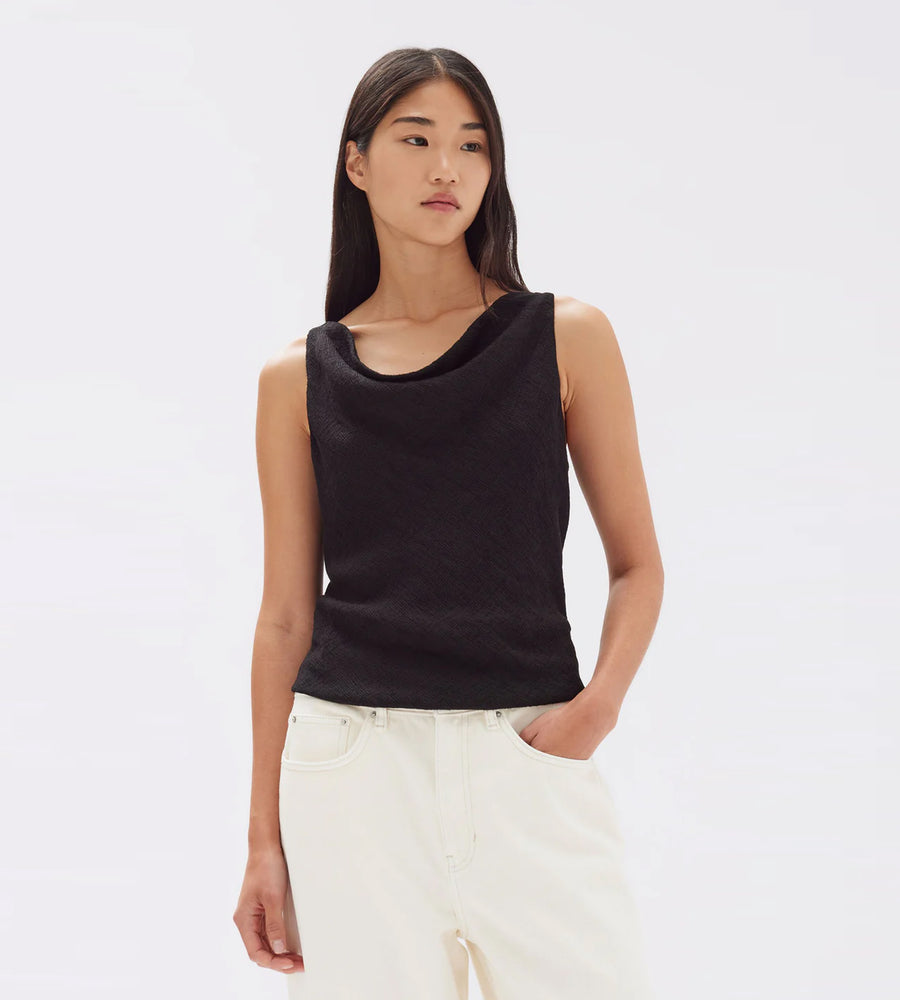 Assembly Label | Reign Textured Top | Black