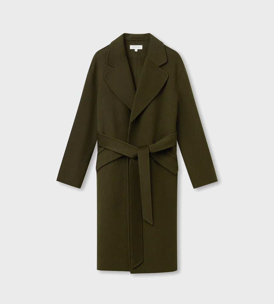 Assembly Label | Sadie Single Breasted Wool Coat | Forest