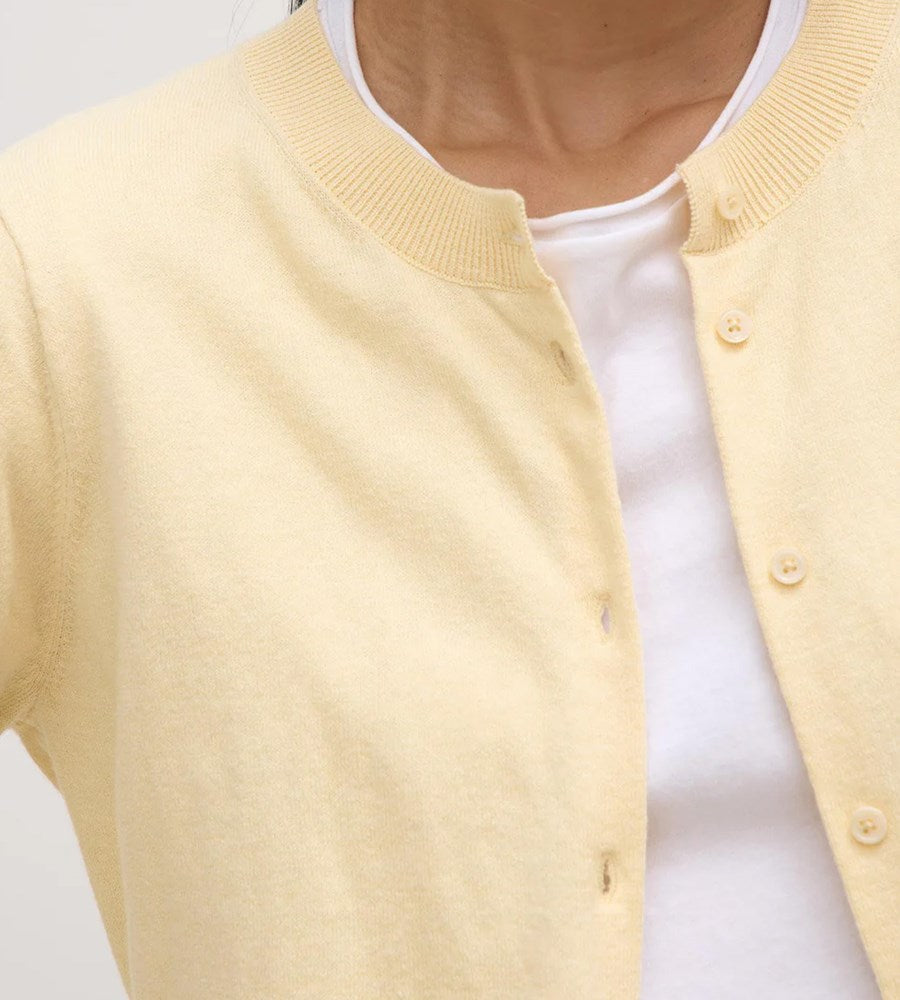 Assembly Label | Semra Cotton Cashmere Cardigan Chamomile