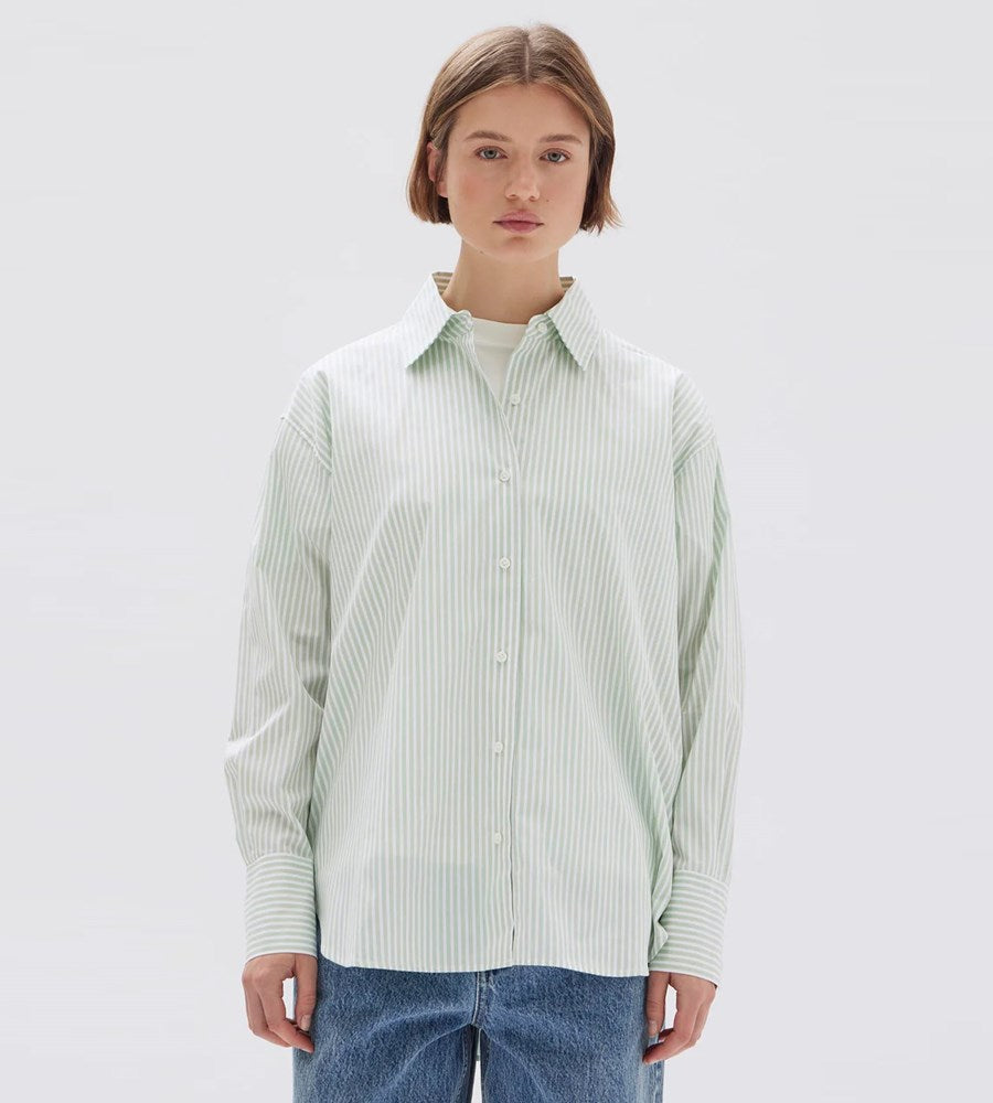 Assembly Label | Signature Poplin Shirt | Rosemary/White