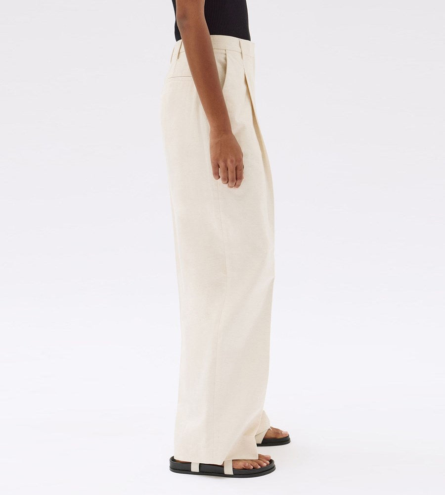 Assembly Label | Simone Cotton Linen Blend Pant | Oat Marle