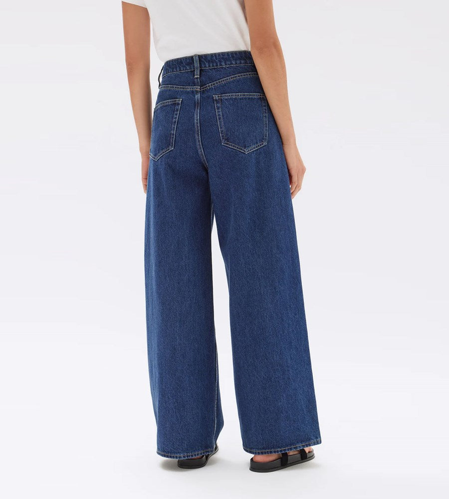 Assembly Label | Slack Pleat Wide Leg Jean | Heritage Blue