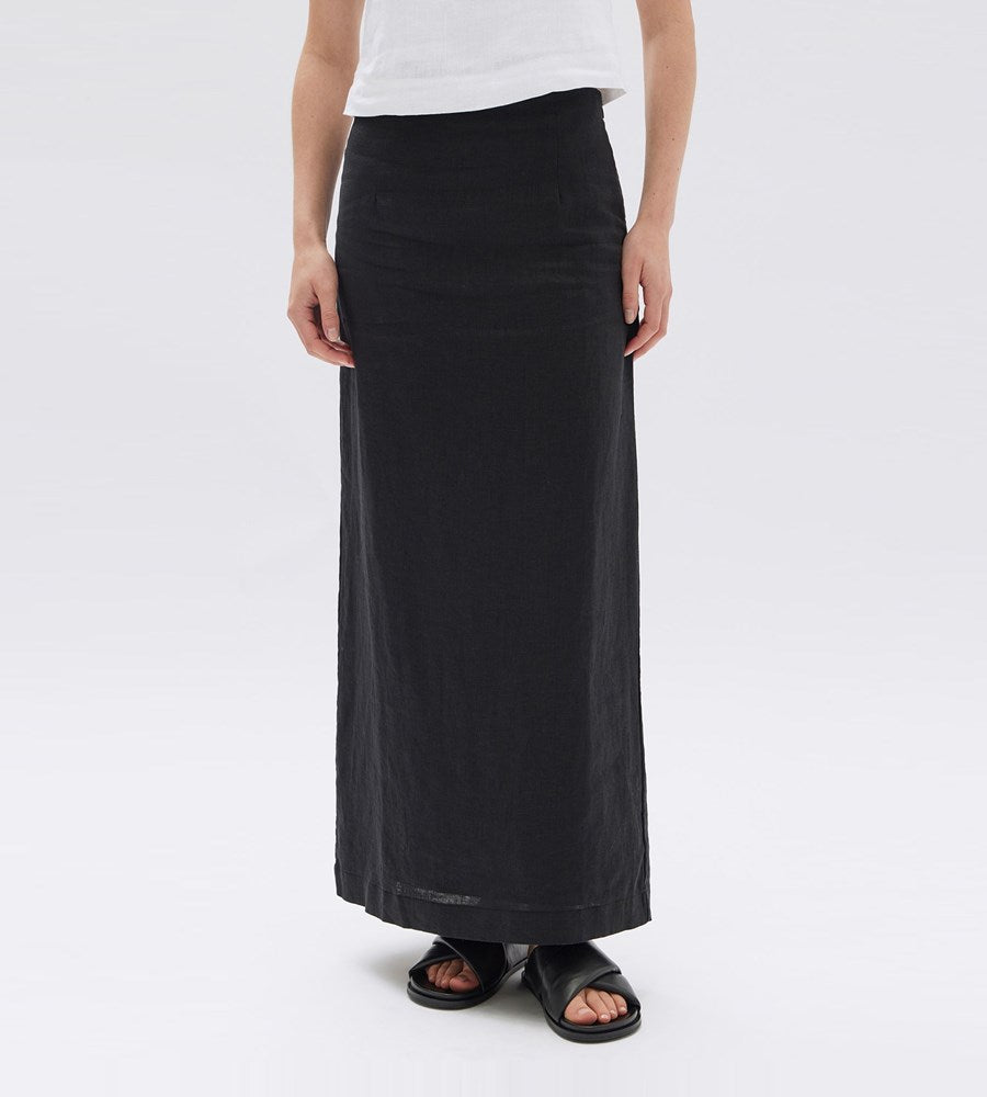 Assembly Label | Solis Linen Maxi Skirt | Black