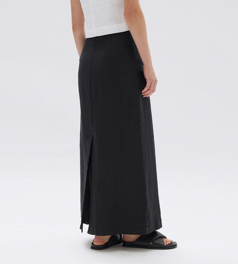 Assembly Label | Solis Linen Maxi Skirt | Black