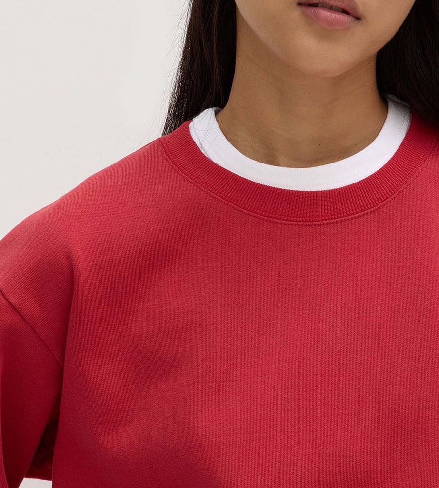 Assembly Label | Womens Weekender Fleece Crew Goji