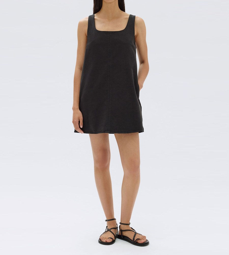 Assembly Label | Zoey Twill Mini Dress | Black