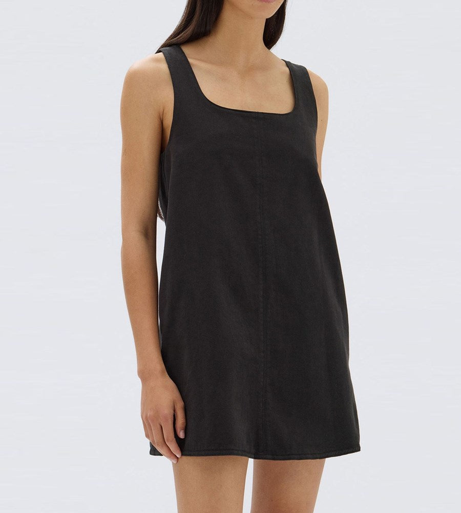 Assembly Label | Zoey Twill Mini Dress | Black