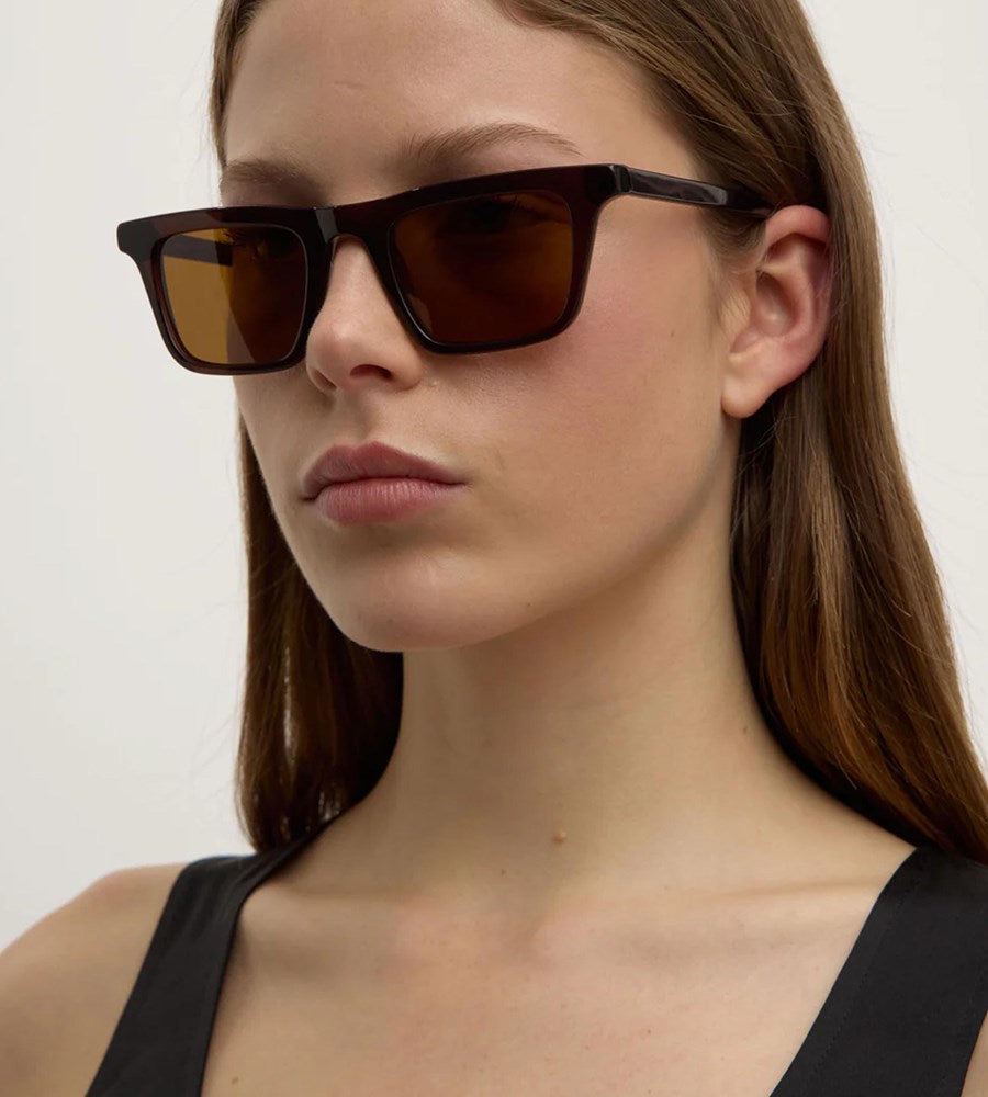 Assembly Label | Angular D-Frame Sunglasses | Ganache