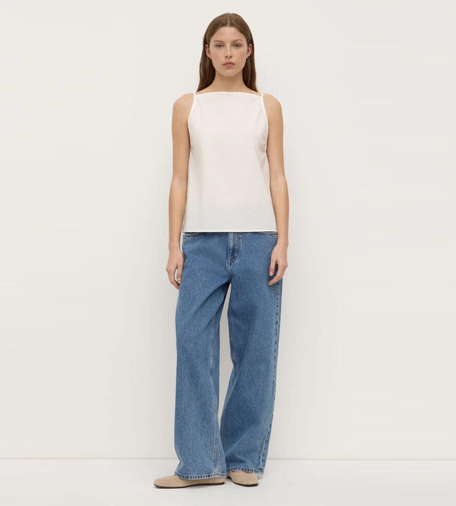 Assembly Label | Annie Poplin Tank | White