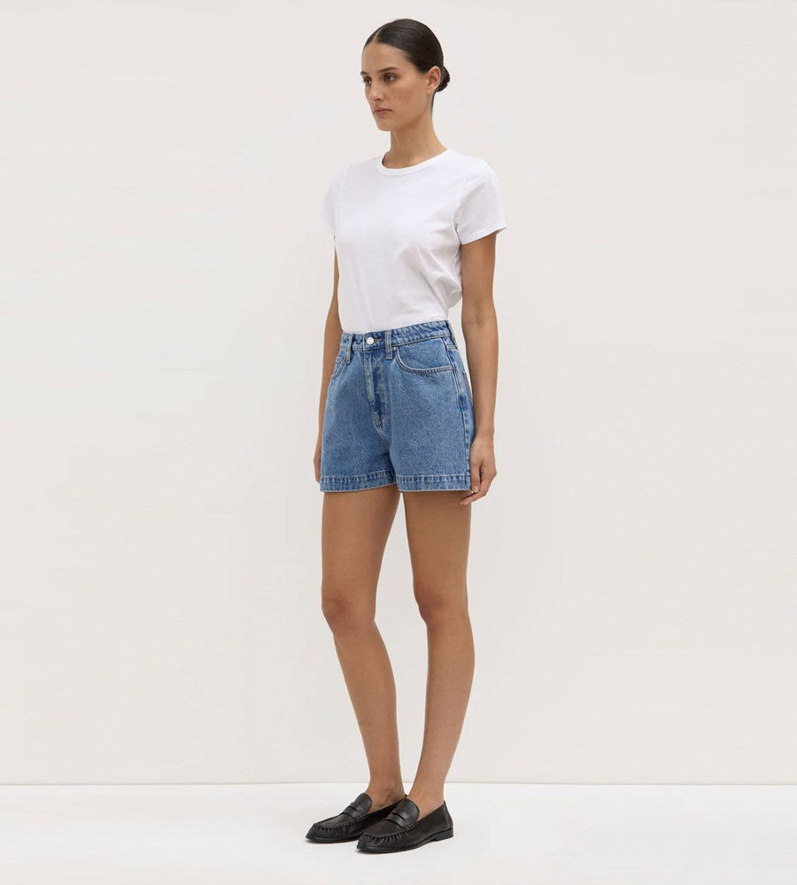 Assembly Label | Boxy Denim Short | Dark Stone