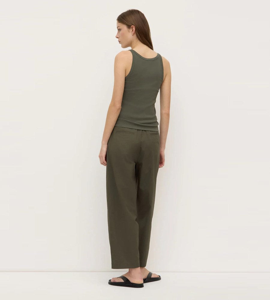 Assembly Label | Charlie Rib Tank | Moss