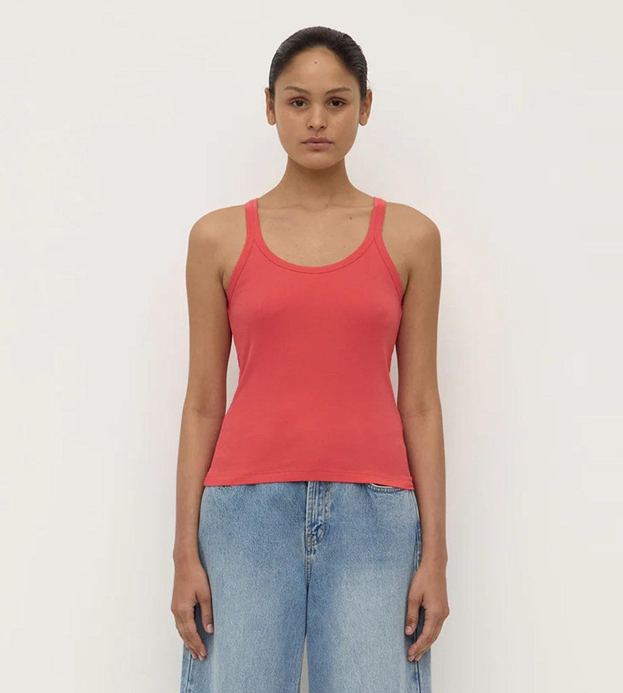Assembly Label | Charlie Rib Tank | Washed Chilli