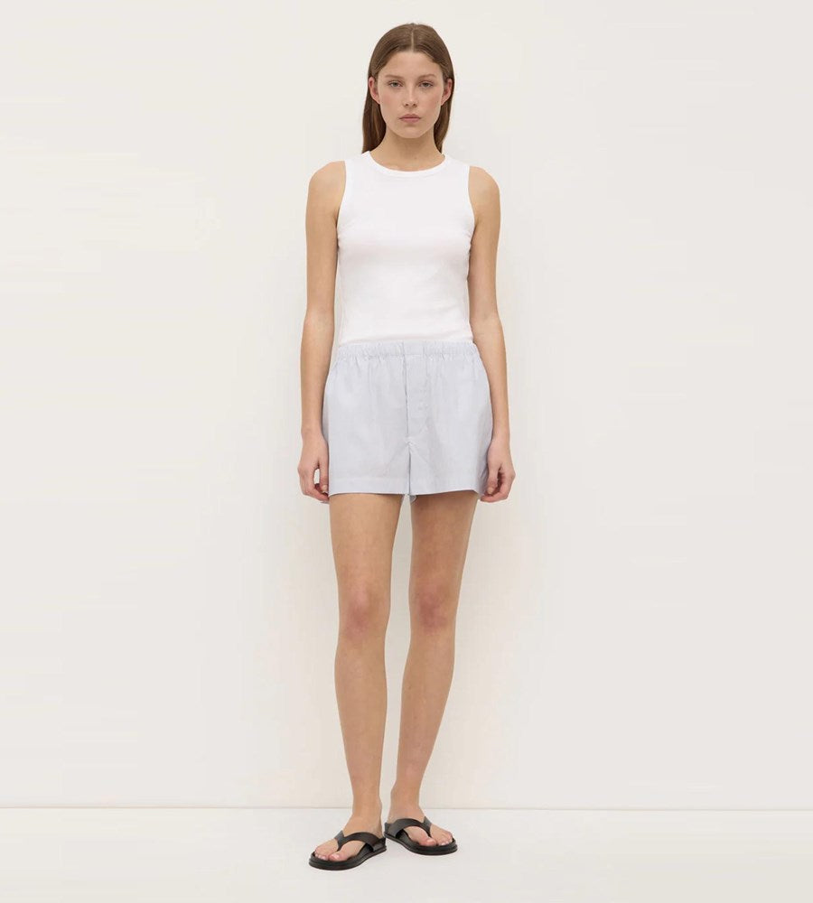 Assembly Label | Cora Stripe Short | White/Navy Stripe