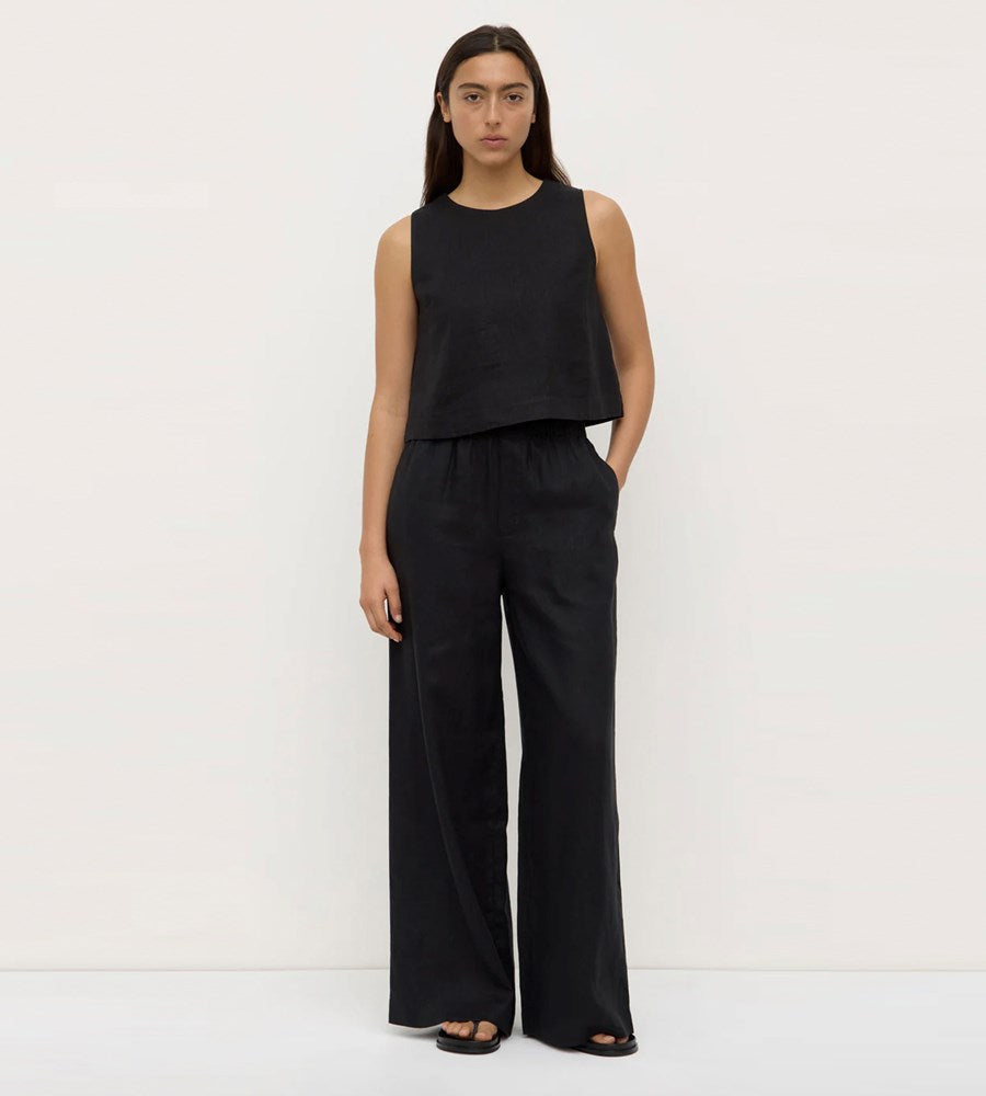 Assembly Label | Estelle Linen Top | Black