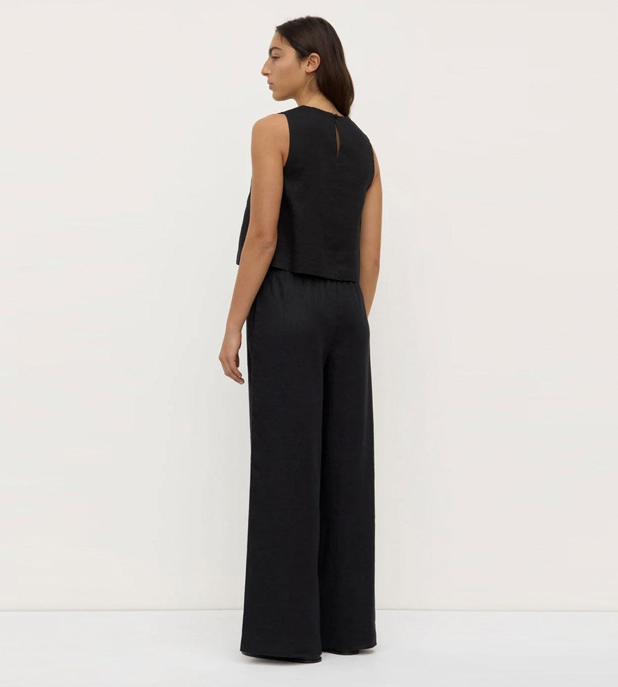 Assembly Label | Estelle Linen Top | Black
