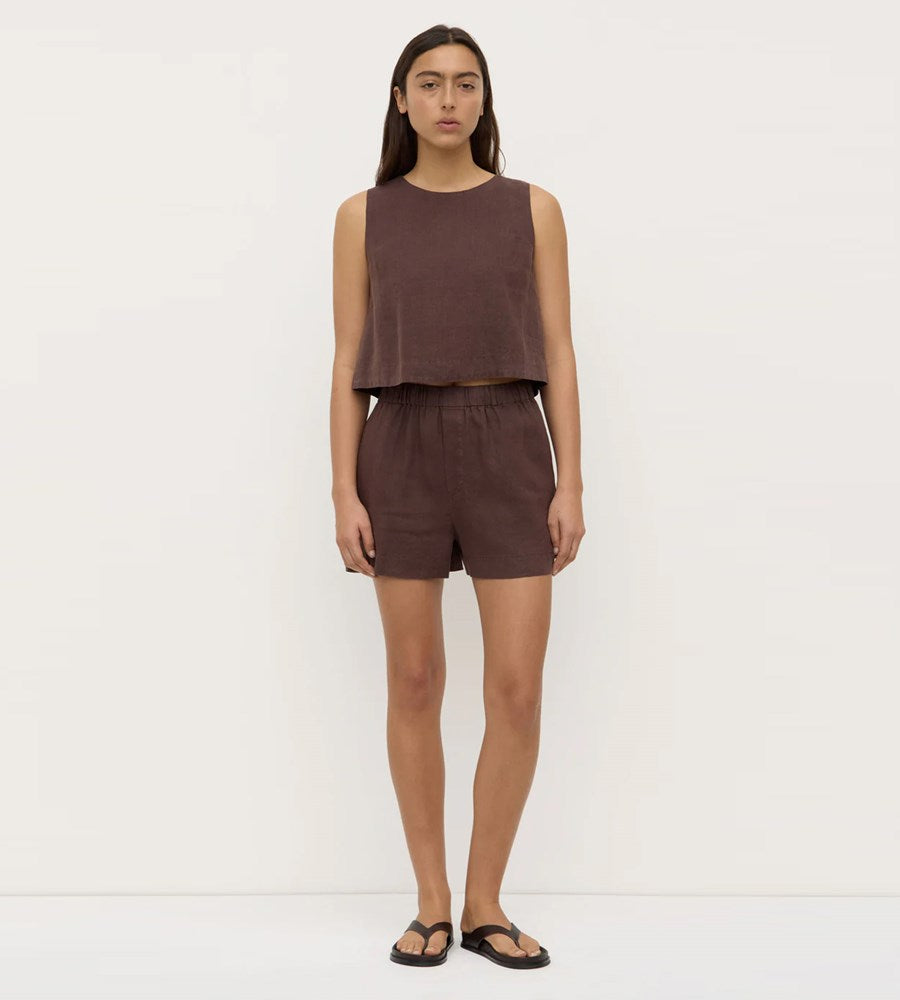 Assembly Label | Estelle Linen Top | Ganahce