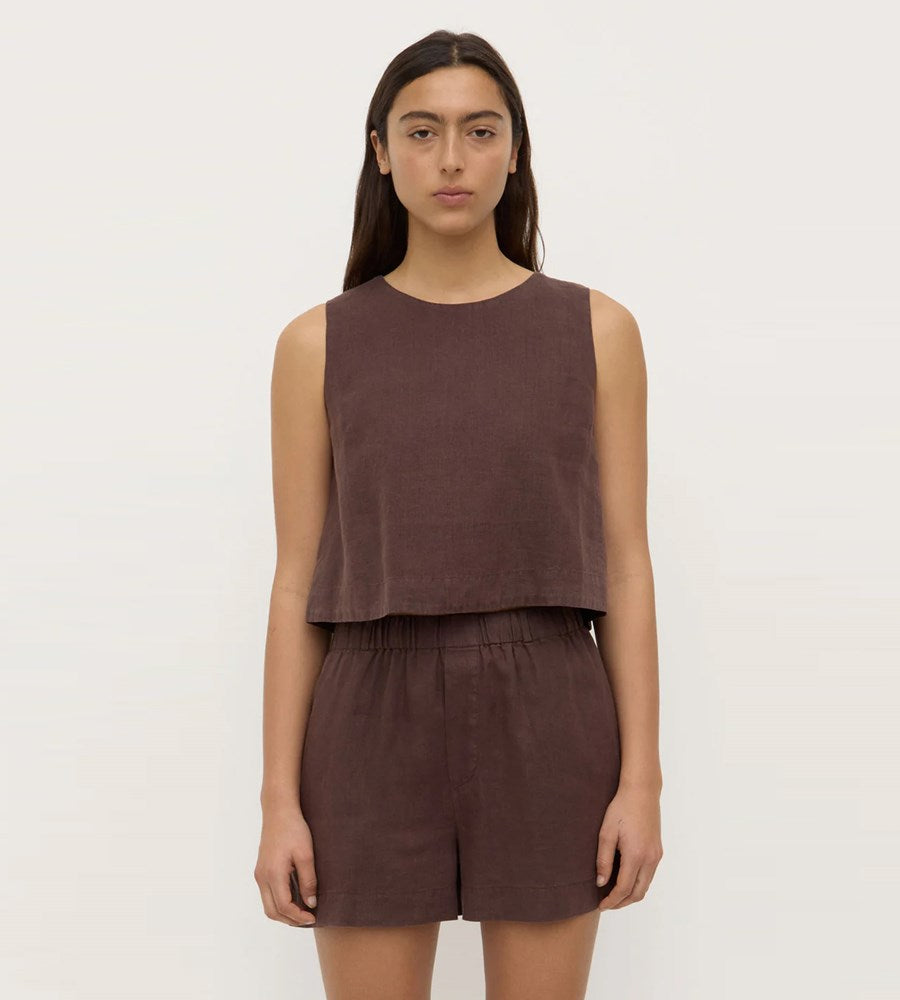 Assembly Label | Estelle Linen Top | Ganahce