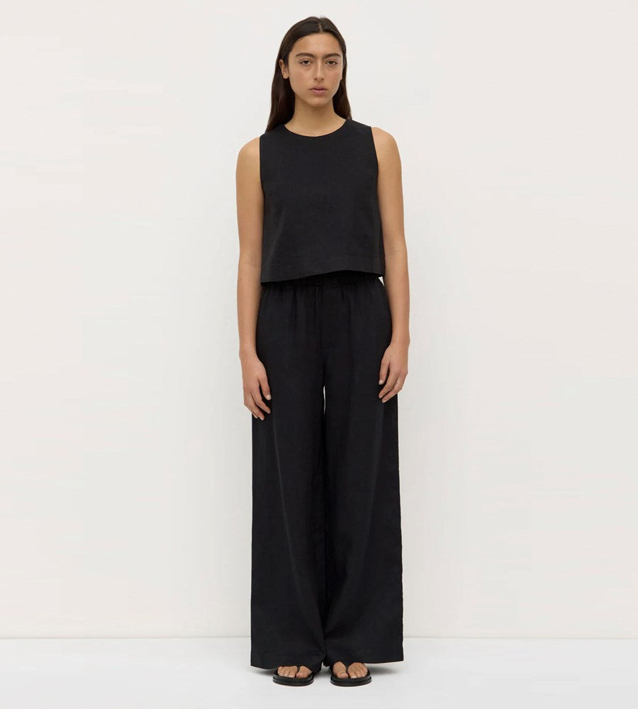 Assembly Label | Everyday Linen Pant | Black