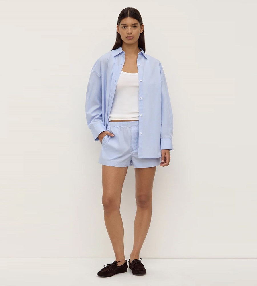 Assembly Label | Havana Stripe Poplin Short | Blue/White Stripe