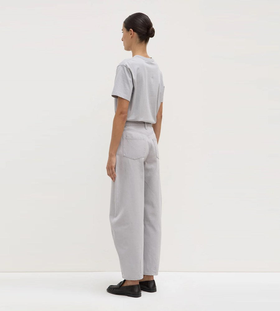 Assembly Label | High Rise Barrel Jean | Light Grey