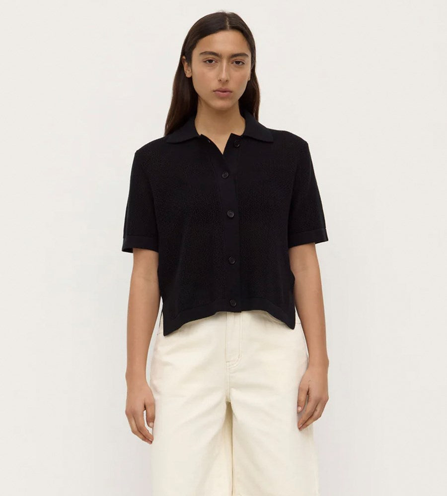 Assembly Label | Kismet Knit Short Sleeve Shirt | Black