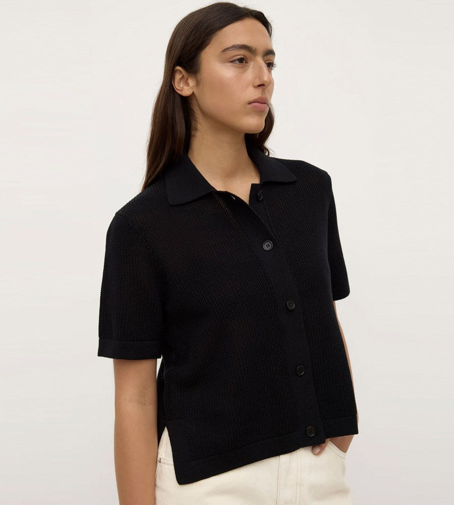 Assembly Label | Kismet Knit Short Sleeve Shirt | Black
