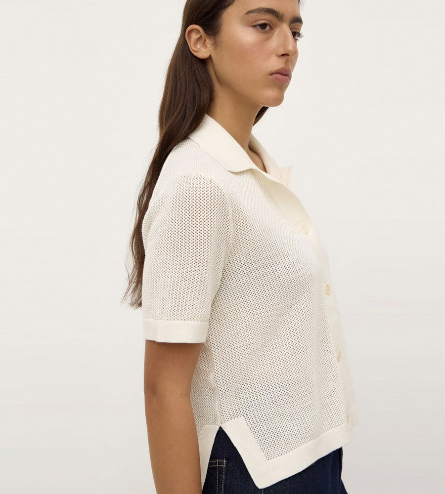 Assembly Label | Kismet Knit Short Sleeve Shirt | White