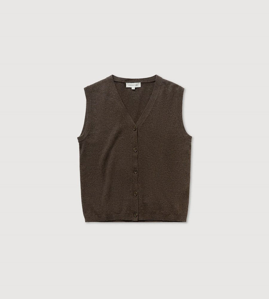 Assembly Label Lara Cashmere Knit Tank Ganache Marle