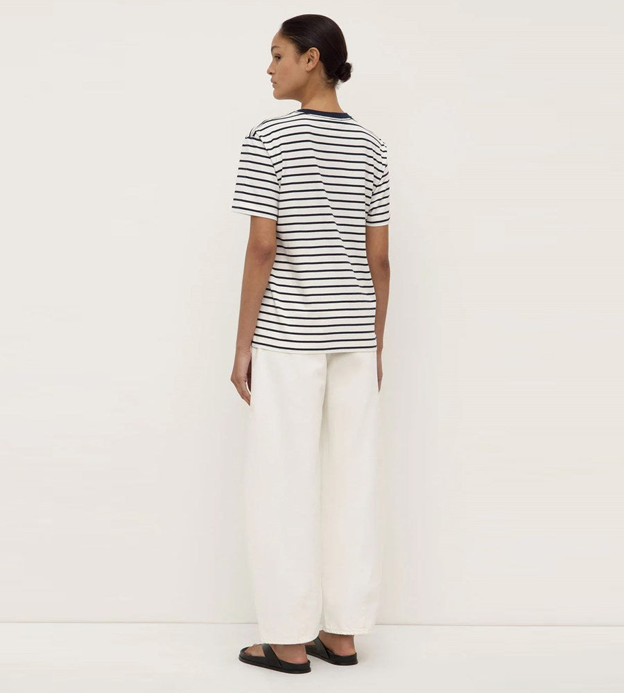 Assembly Label | Leony Stripe Tee | True Navy/ Antique White