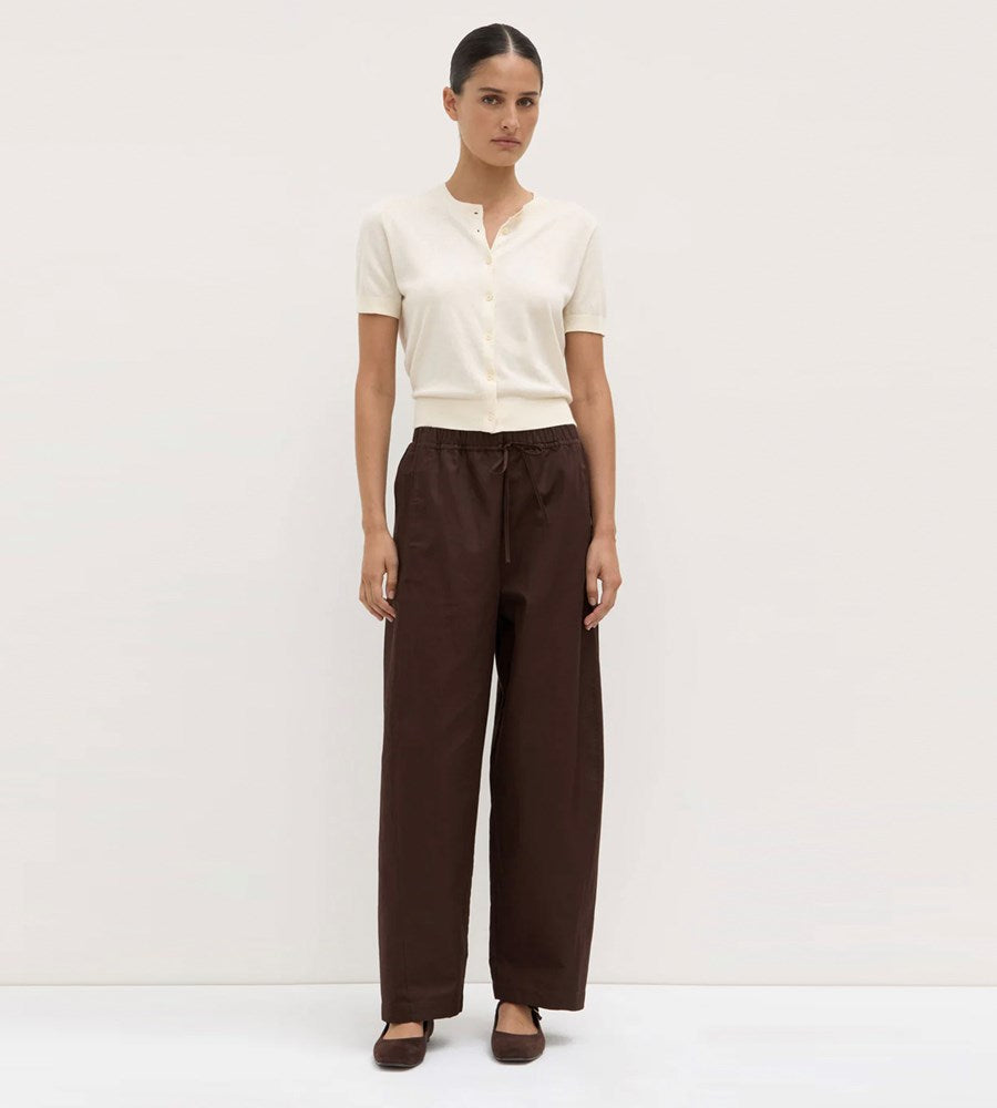 Assembly Label | Loxley Cotton Blend Pant | Ganache
