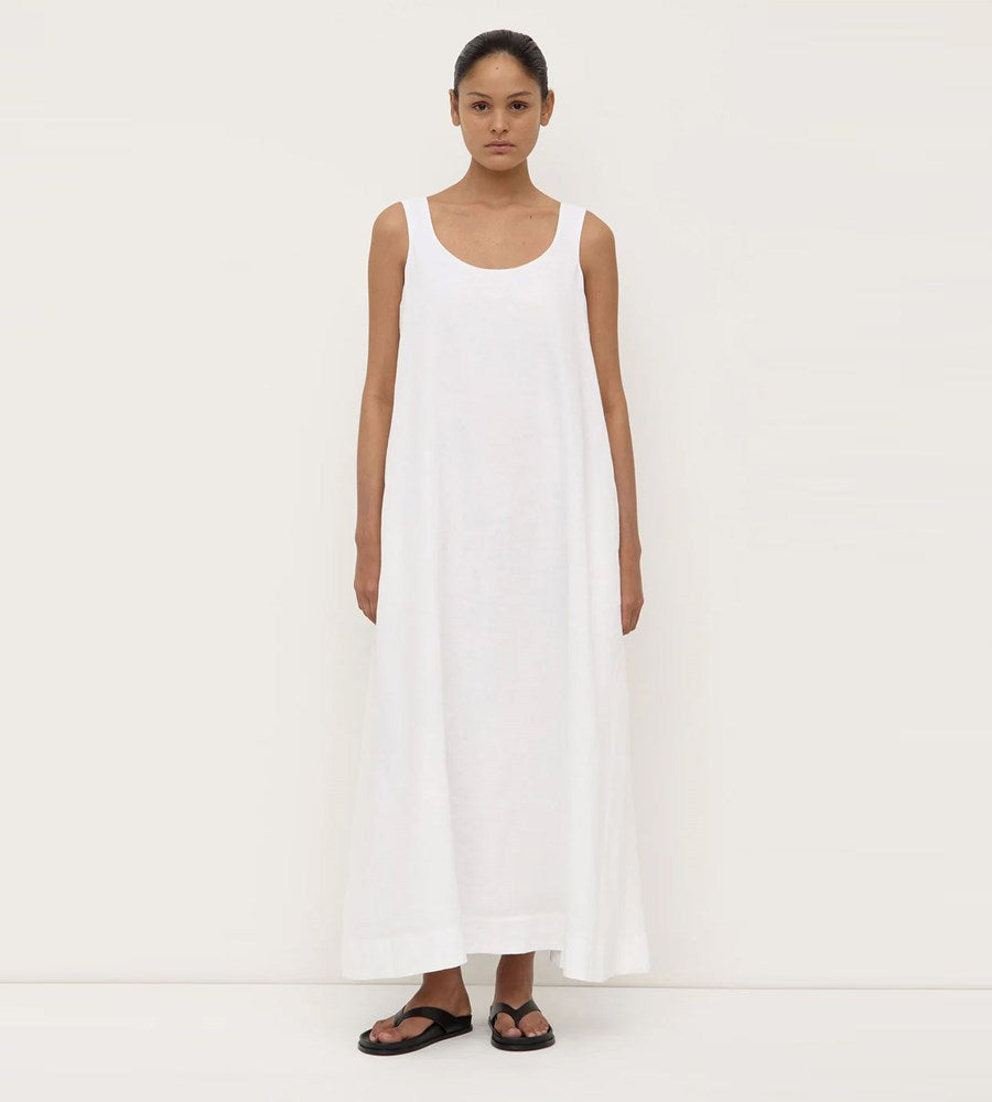Assembly Label | Maree Linen Midi Dress | White