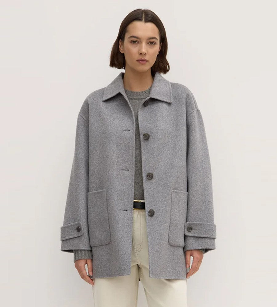 Assembly Label | Pierra Wool Coat | Grey Marle
