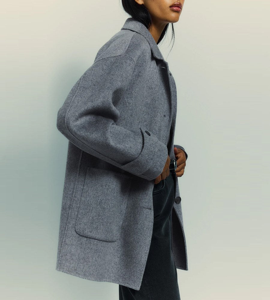 Assembly Label | Pierra Wool Coat | Grey Marle
