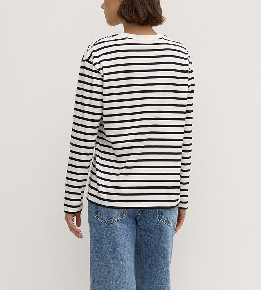 Assembly Label I Portside Stripe Long Sleeve Tee I Antique White/Black