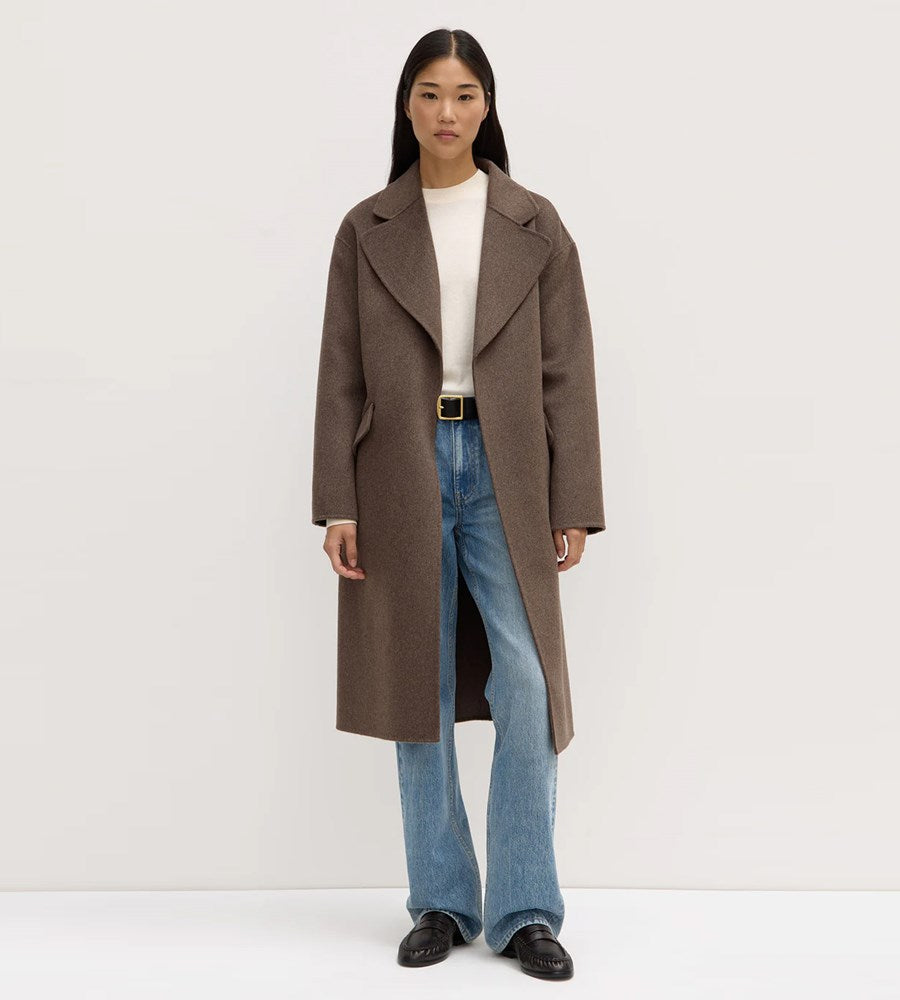 Assembly Label I Sadie Single Breasted Wool Coat | Cocoa Marle