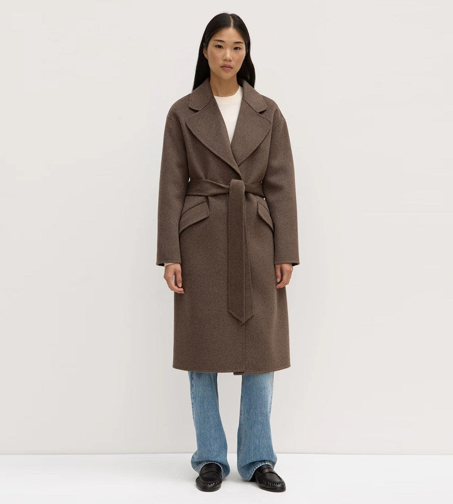 Assembly Label I Sadie Single Breasted Wool Coat | Cocoa Marle