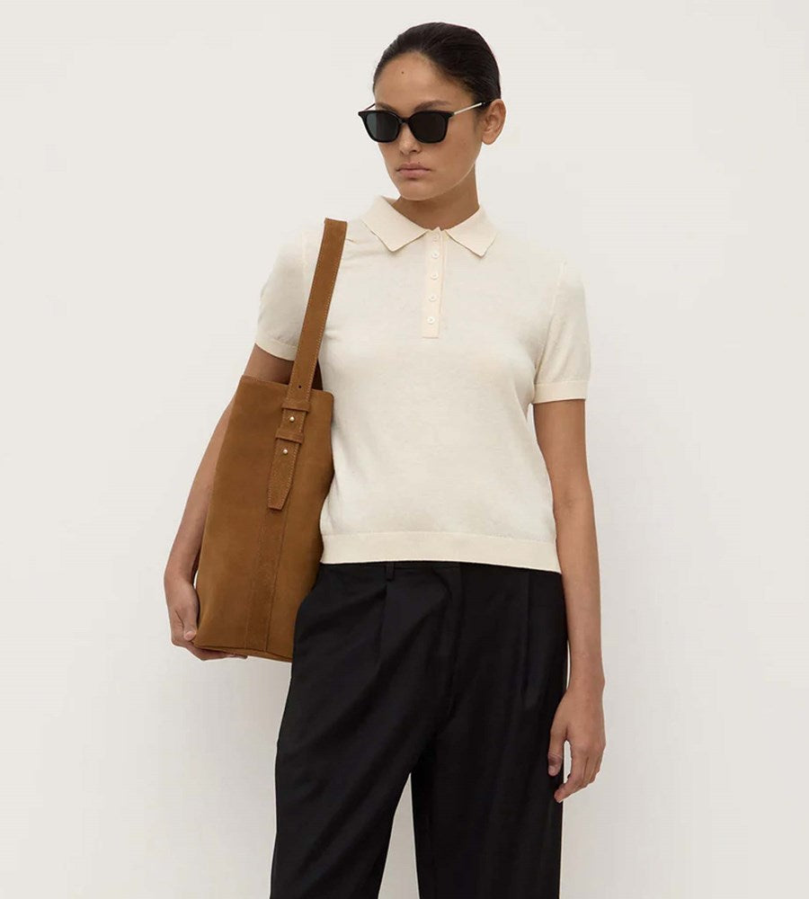 Assembly Label | Sloane Cotton Cashmere Polo | Cream