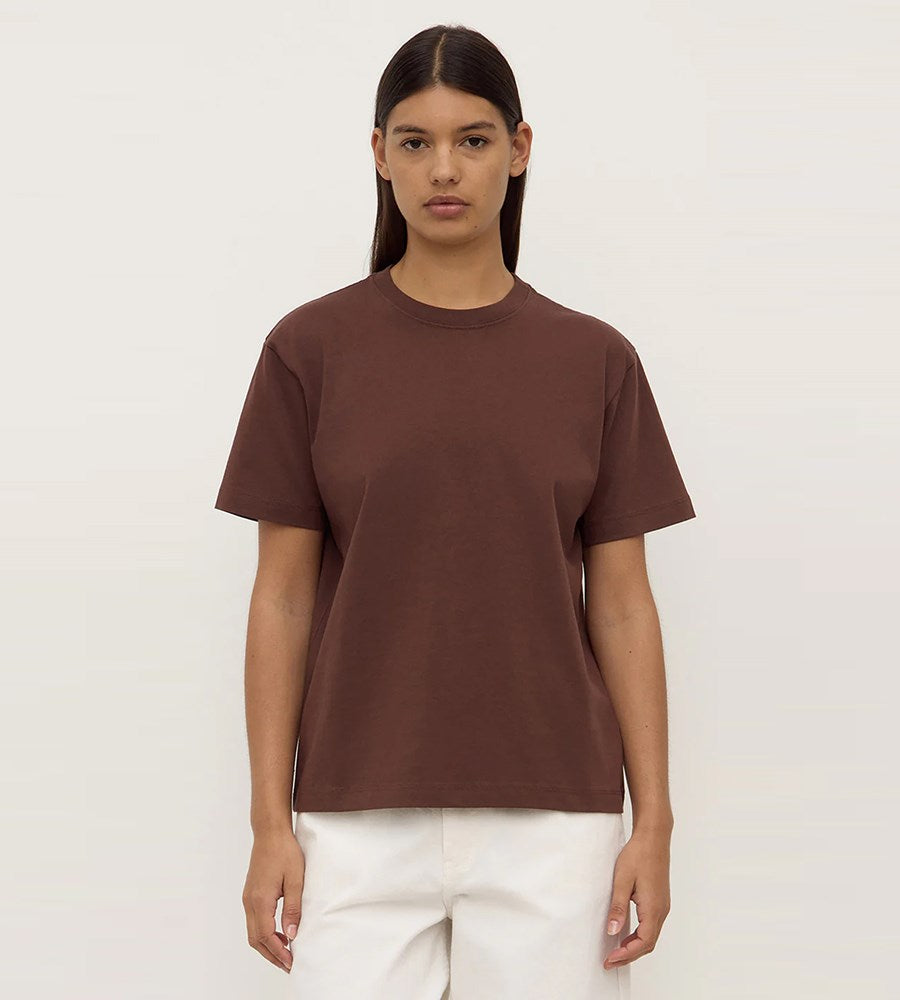 Assembly Label | Womens Organic Base Tee | Espresso