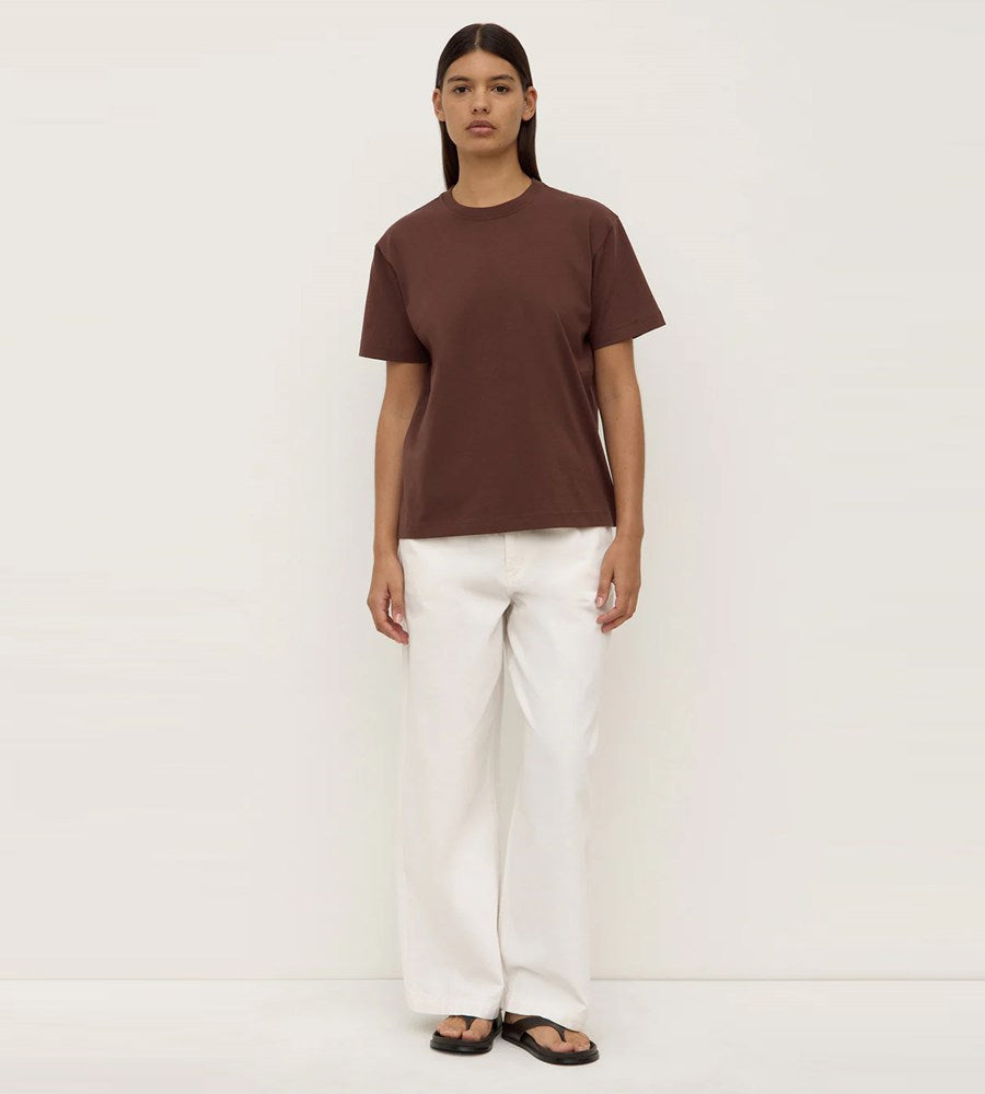 Assembly Label | Womens Organic Base Tee | Espresso