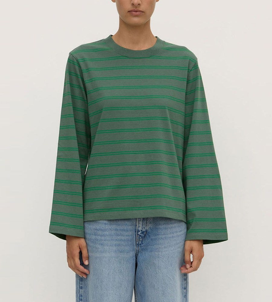 Assembly Lable | Recreation Stripe Long Sleeve Tee | Ivy
