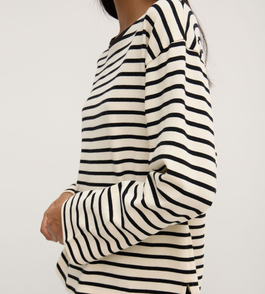 Assembly Label | Devon Jersey Crew | Ink/White