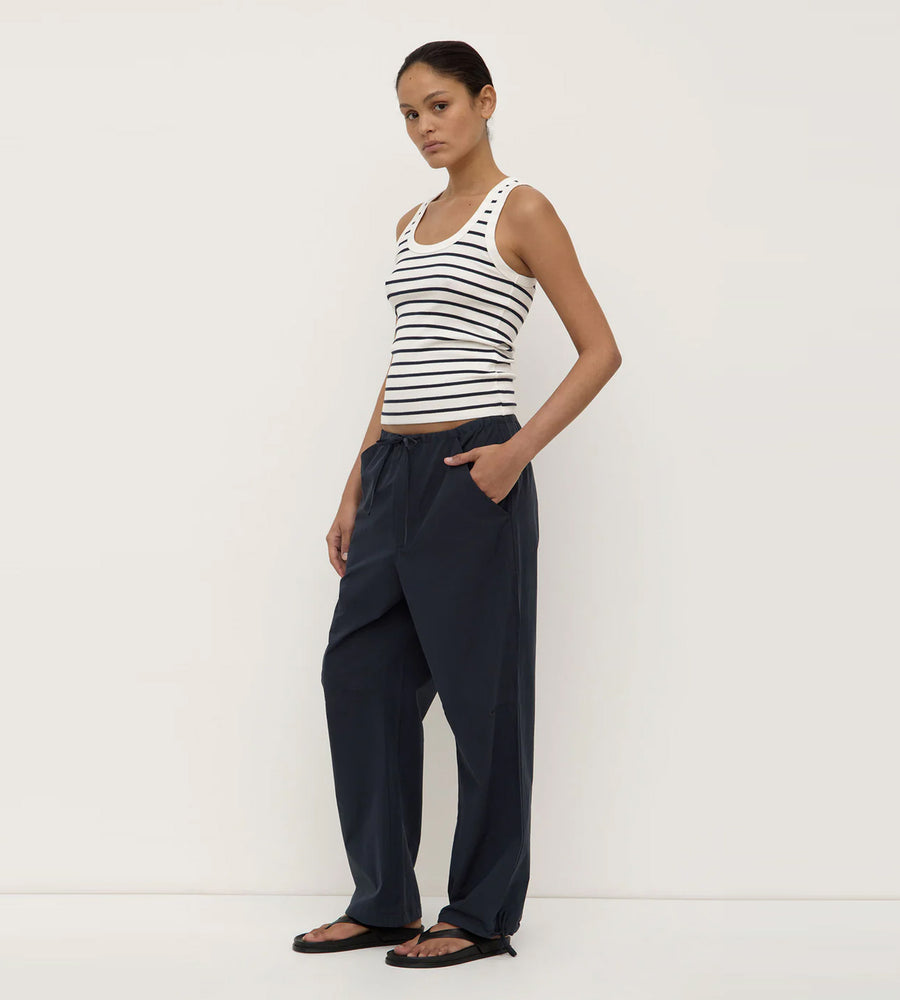 Assembly Label | Leony Stripe Tank | True Navy/ Antique White