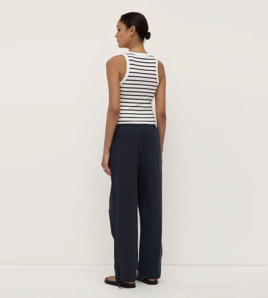 Assembly Label | Leony Stripe Tank | True Navy/ Antique White